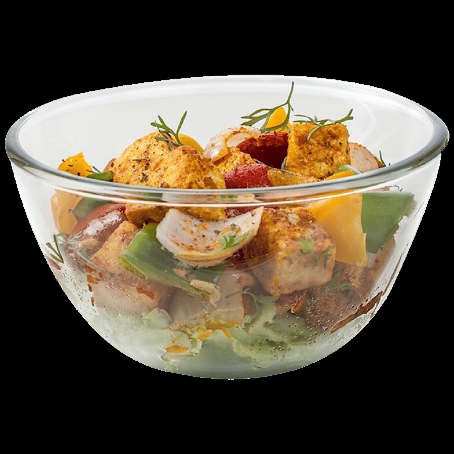 Signoraware Mixing Bowl High Borosilicate Glass With Lid - Clear