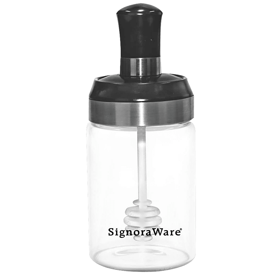 Signoraware Trinkle Borosilicate Jar With Dipper Stick - Clear