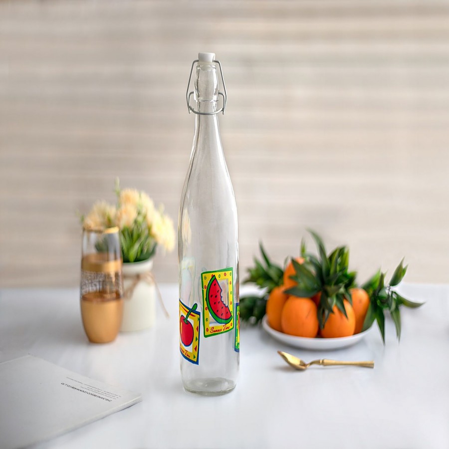 Soogo Champagne Style Water Bottle With Fruit Theme