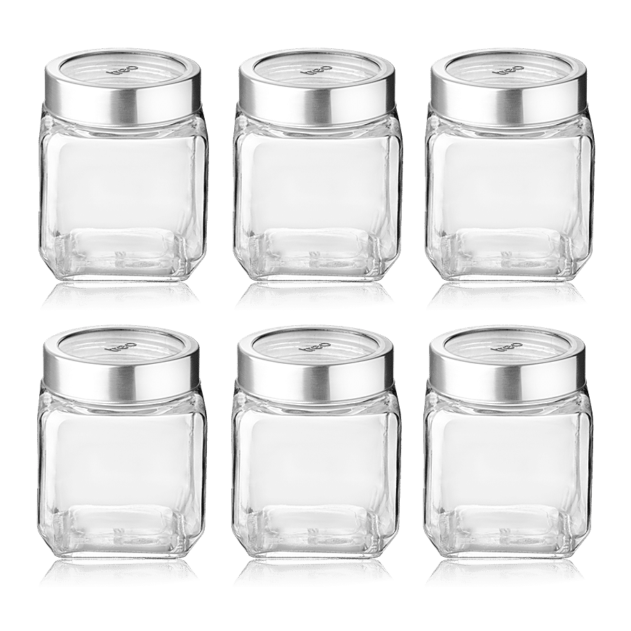 Treo Cube Storage Glass Jar - Transparent