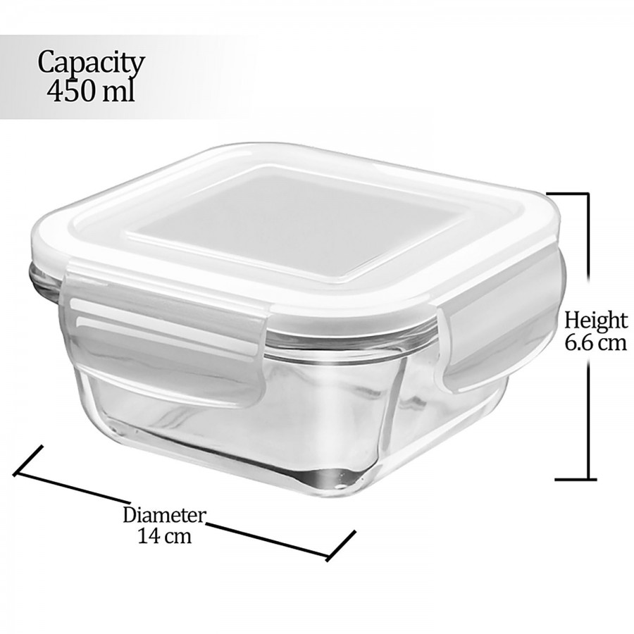 Treo Glass Square Store Fresh Storage Container