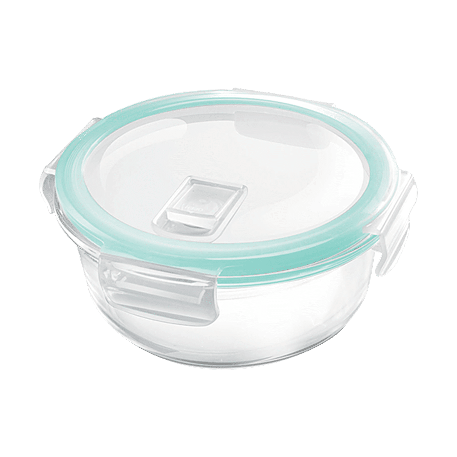 Treo Hi Borosilicate Clip Fresh Round Container - Transparent