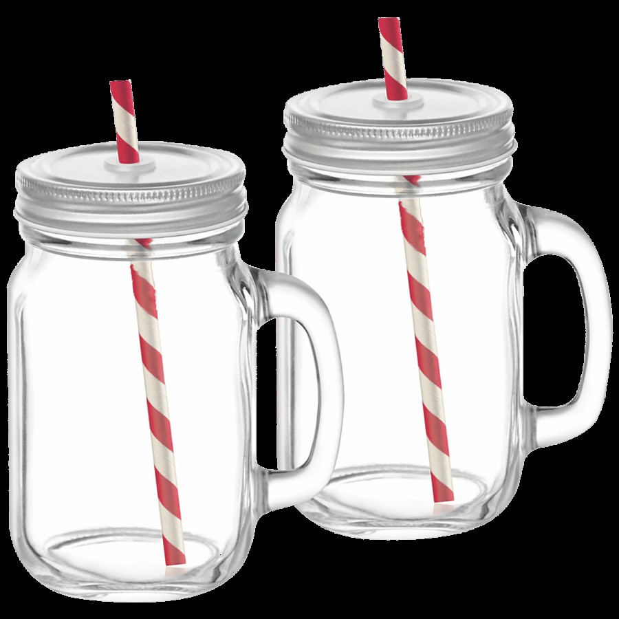 Treo Mason Jar With Lid - Trinity