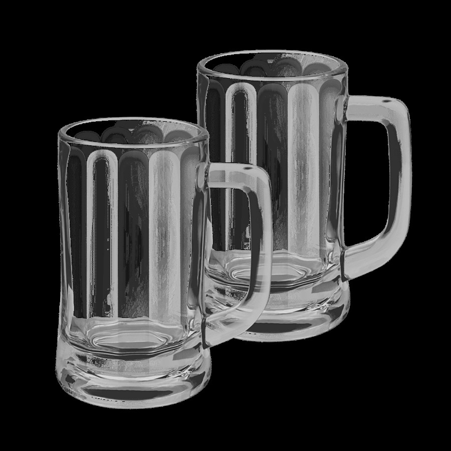 Treo Munich Cool Transparent Glass Beer Mug - Dishwasher & Microwave Safe