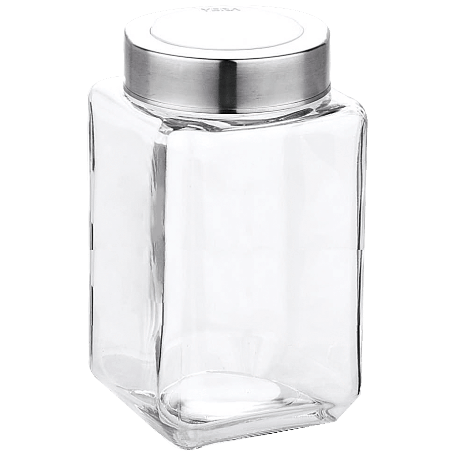 Yera Glass Storage Jar - With Steel See Through Lid