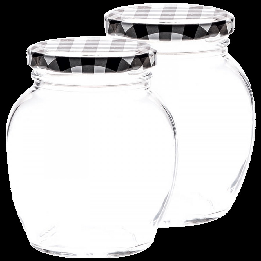 Yera Small Jars Set With Printed Lids