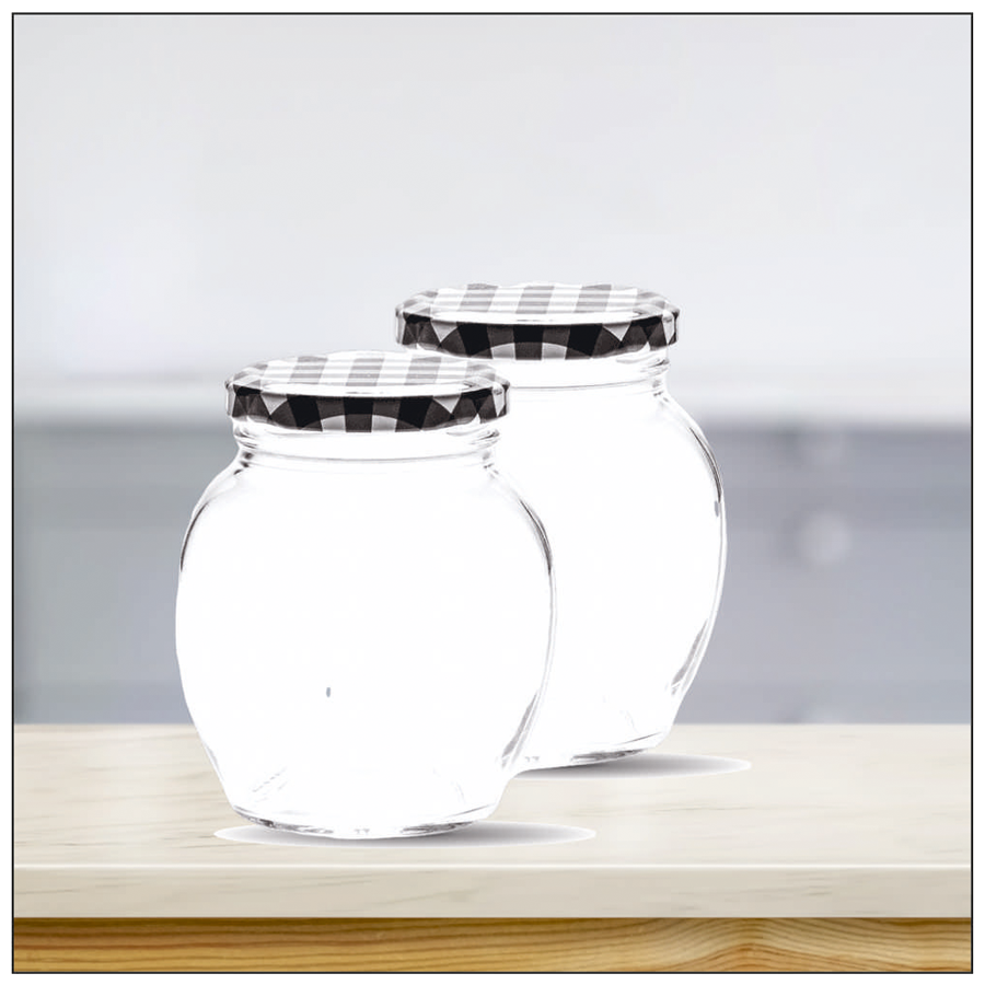 Yera Small Jars Set With Printed Lids