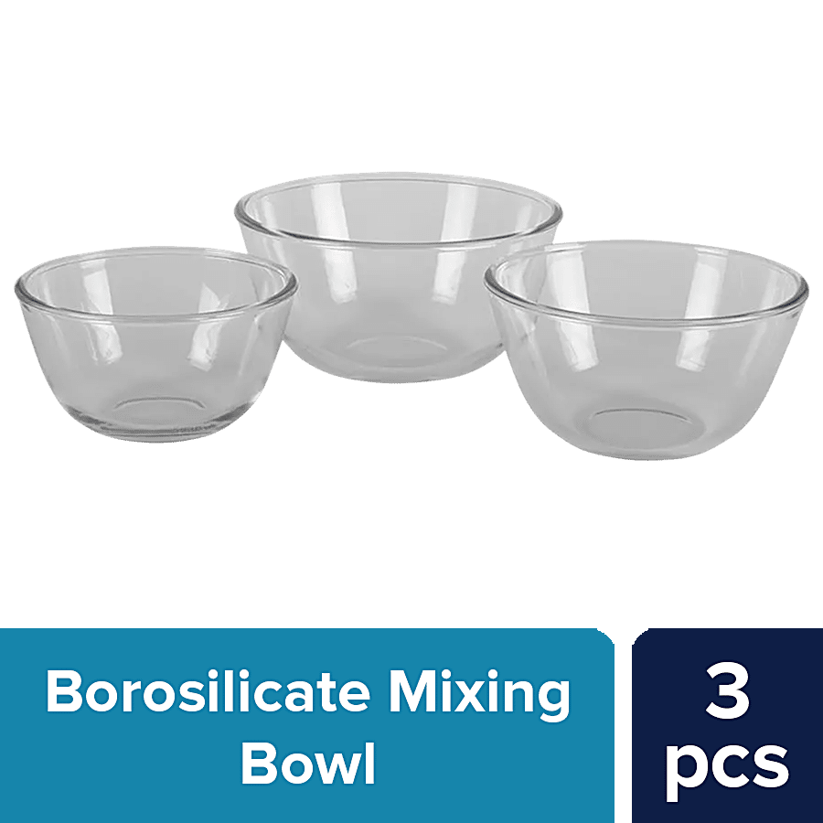 bb home Glass Borosilicate Mixing Bowl Set