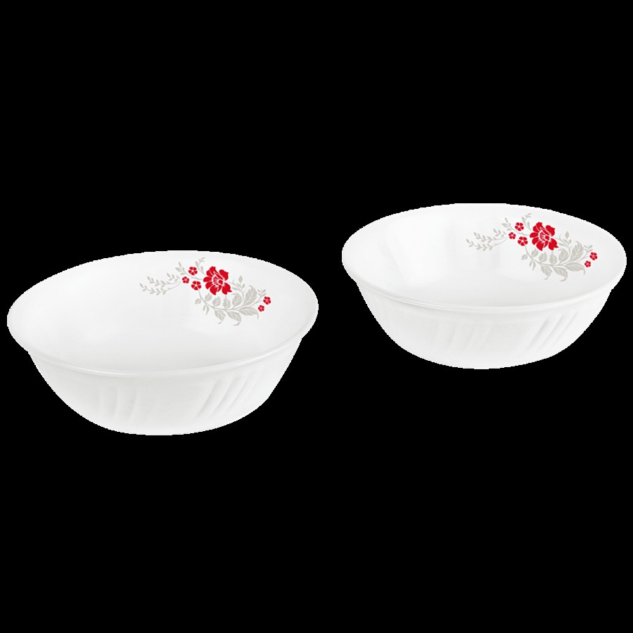 Cello Dazzle Opalware Noodle Bowl Set - Scarlet Bliss