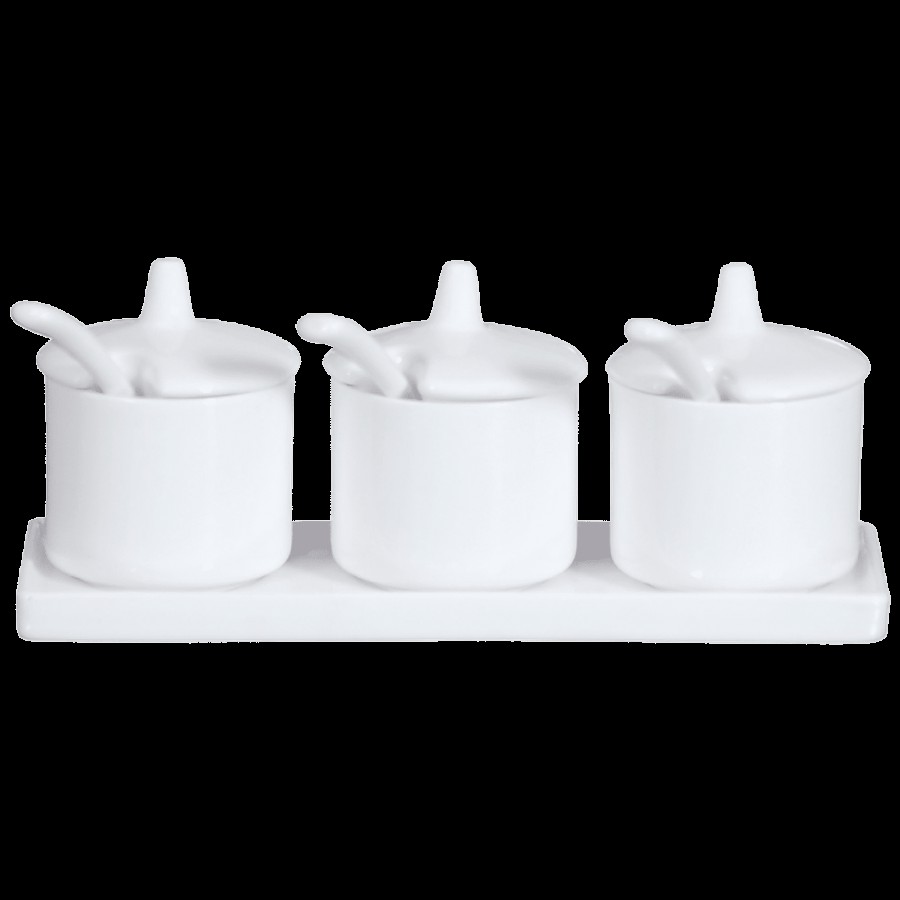 Claycraft Basic Pickle Tray Set - Plain White