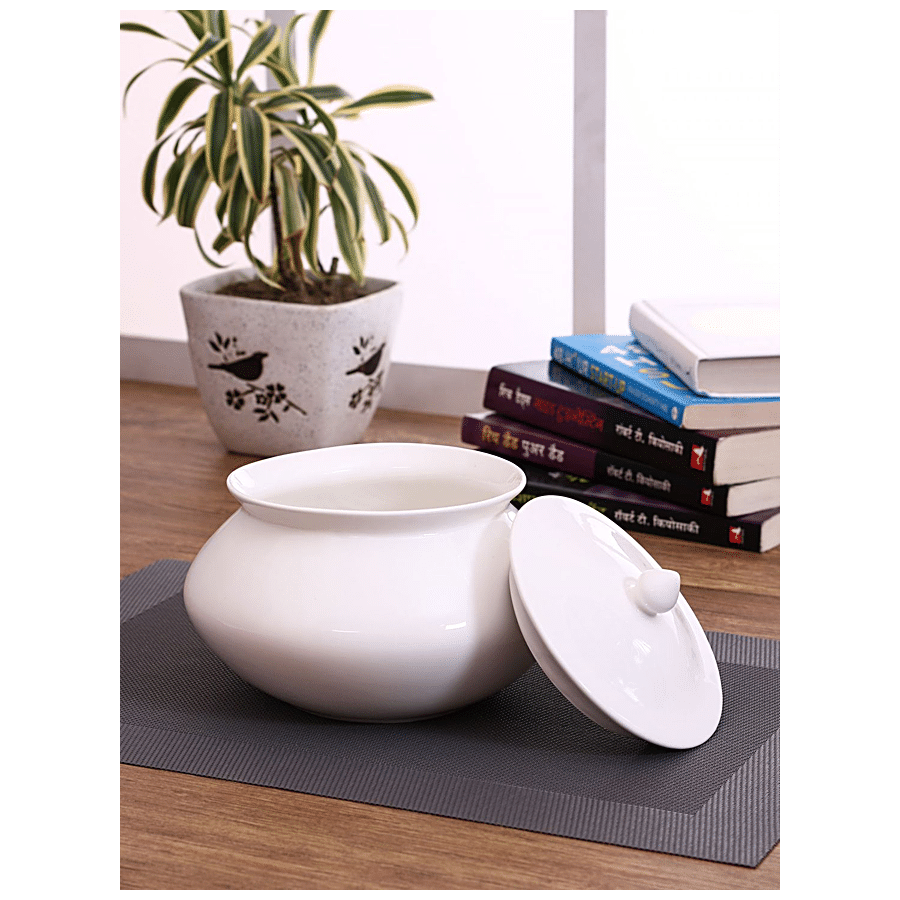 Claycraft Basics Ceramic Handi/Pot - White