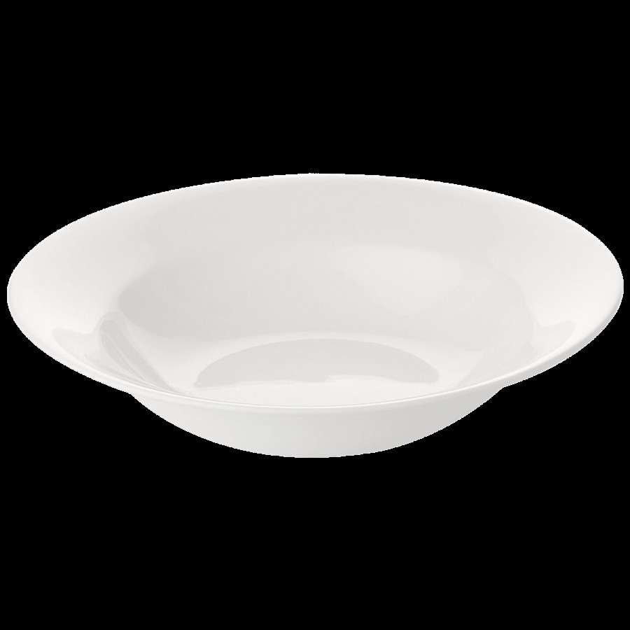 Claycraft Ceramic Basic Soup Plate - Plain White