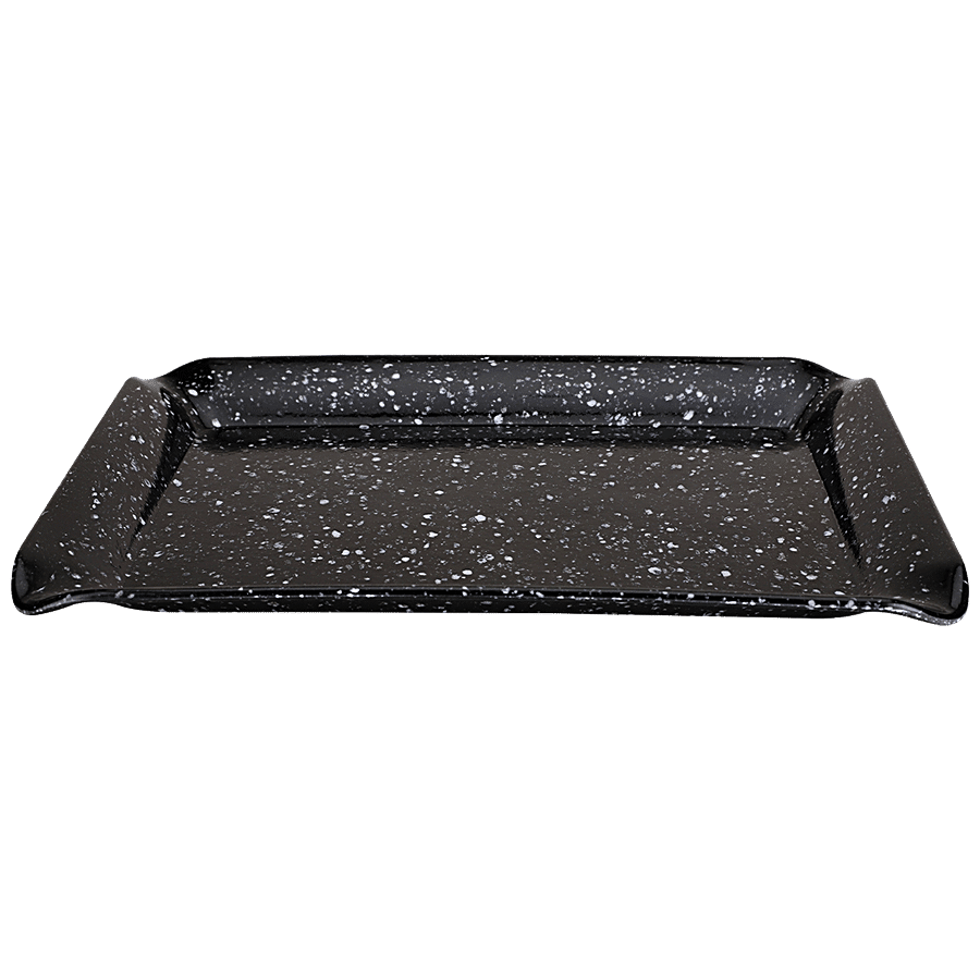 DP Coral Serving Tray Set - Black Dot