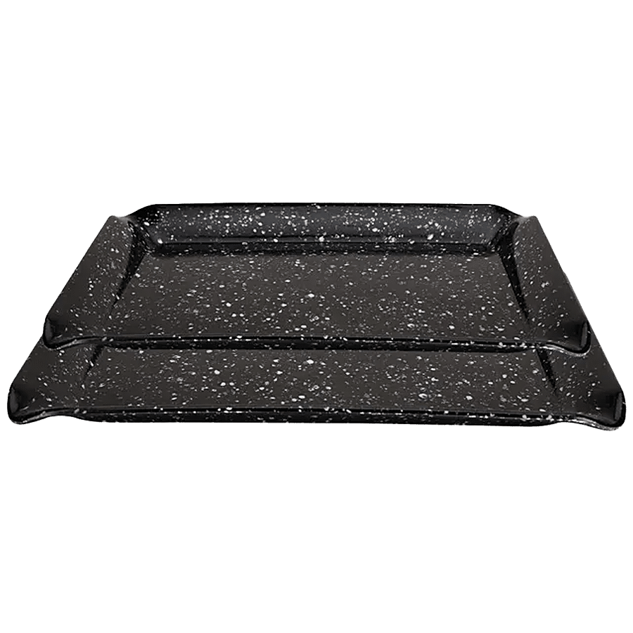 DP Coral Serving Tray Set - Black Dot