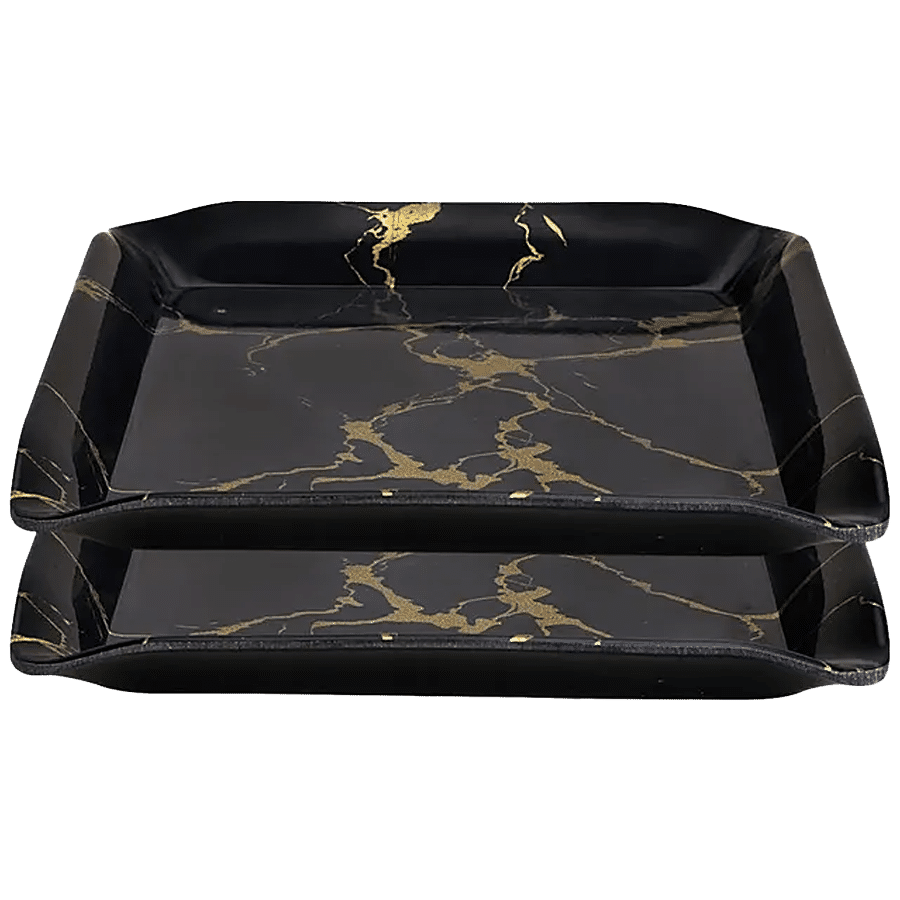 DP Coral Snack Tray - Black Marble