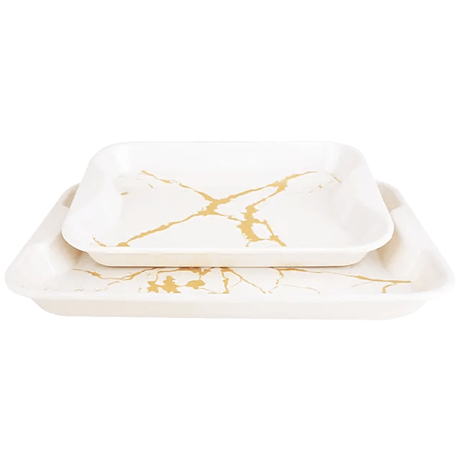 DP Lorex Serving Tray Set - White Marble