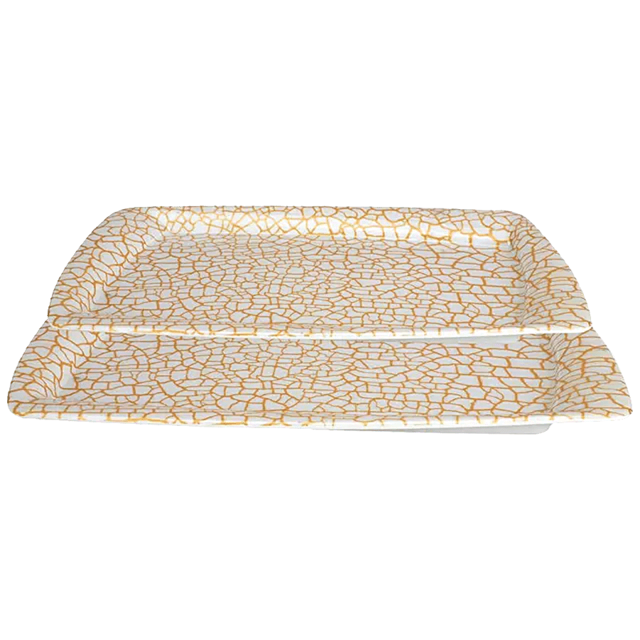 DP Sonet Serving Tray Set - White Golden