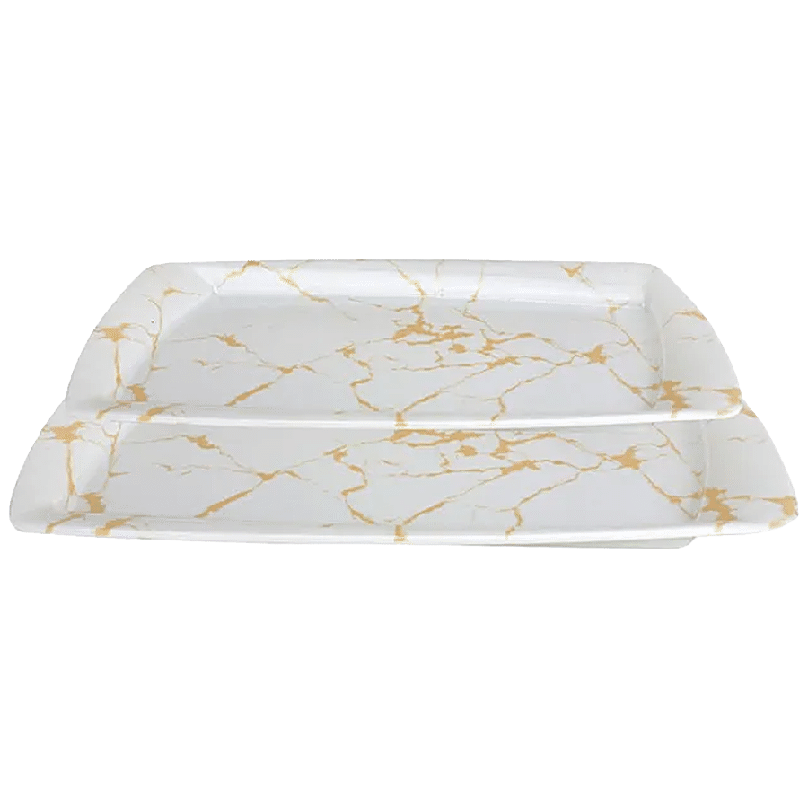 DP Sonet Serving Tray Set - White Marble