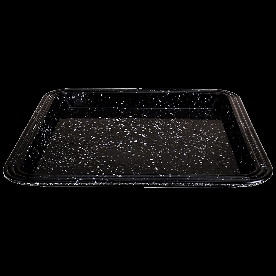 DP Square Serving Tray - Black Dot