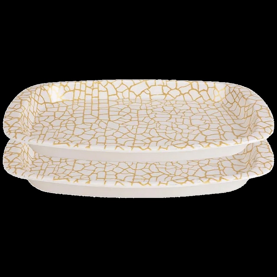 DP Tashtari Snack Tray - White Golden