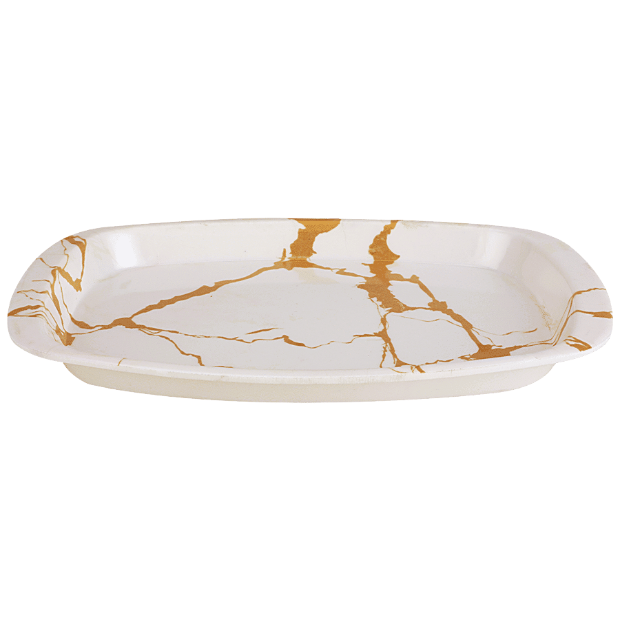 DP Tashtari Snack Tray - White Marble