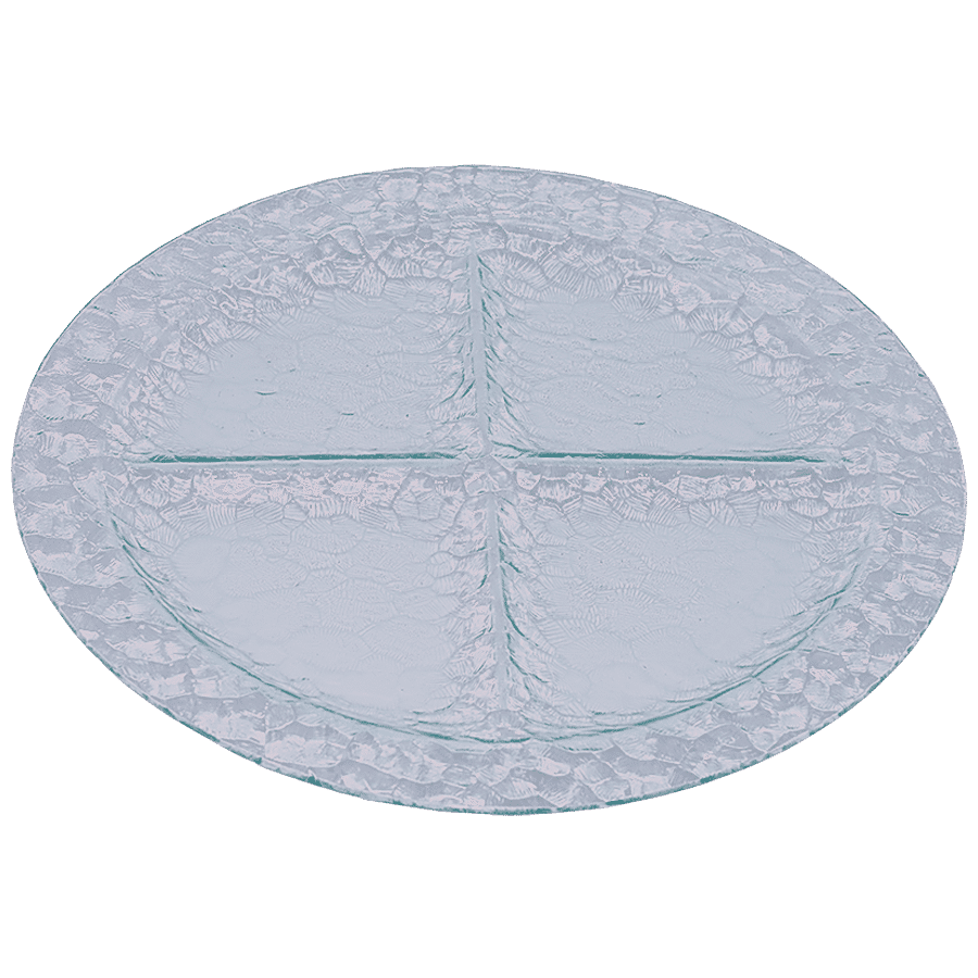 Dine Time  Handmade Glass Snack Platter/Tray - Round