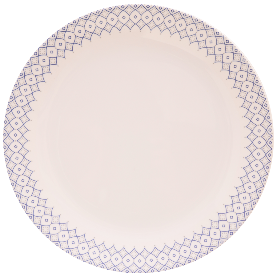 Dinewell Eco Urmi Dinner Plate Round - Blue Diamond