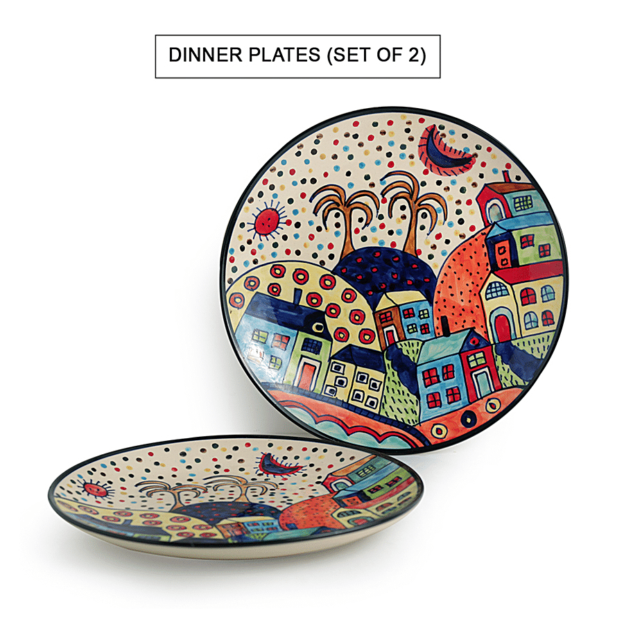 ExclusiveLane Ceramic Dinner Plates - The Hut Couple