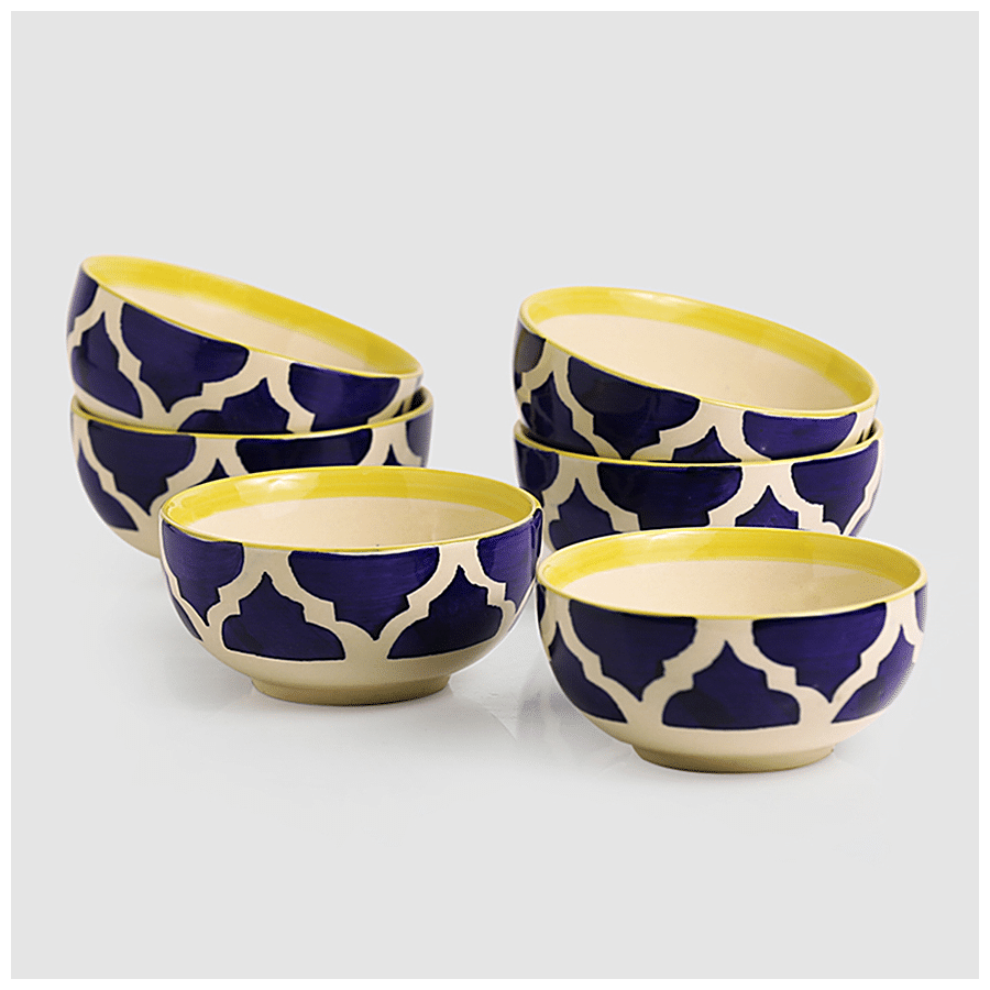 ExclusiveLane Ceramic Serving Bowls - Six Mediterranean Bowls