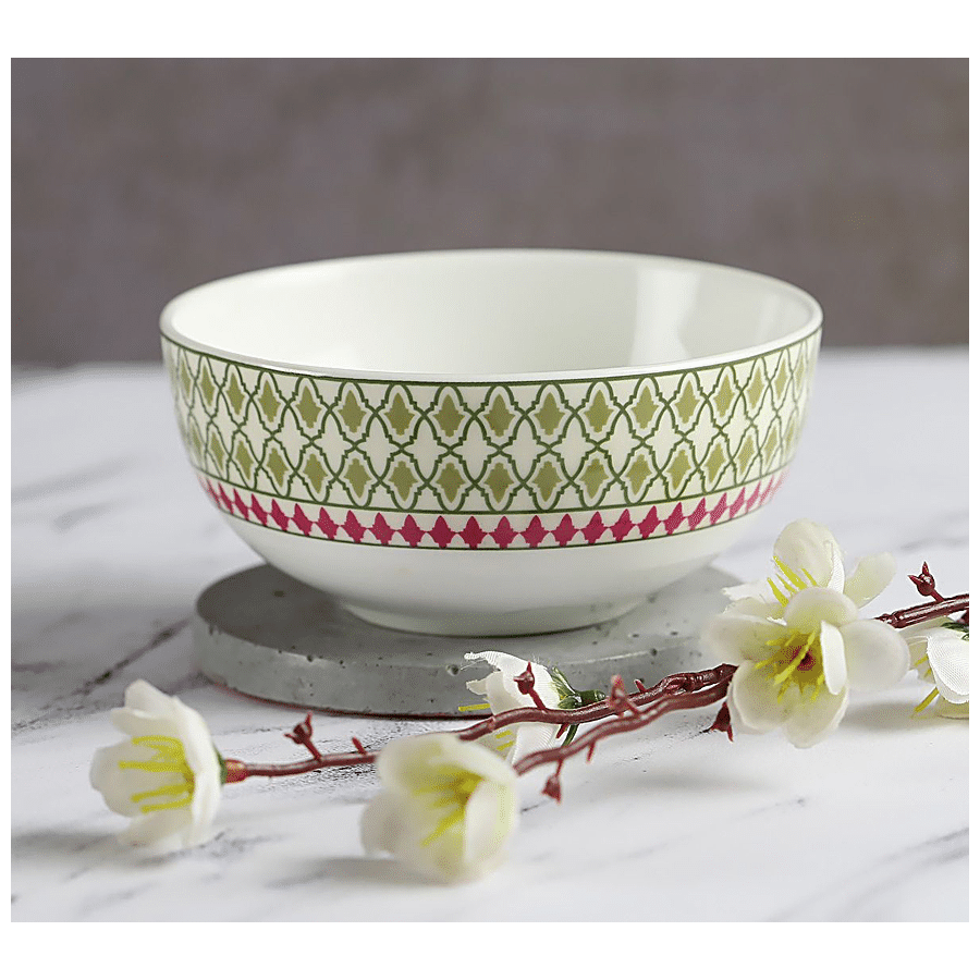 India Circus Ceramic Katori/Bowl - Rose Mallow Moscheutos