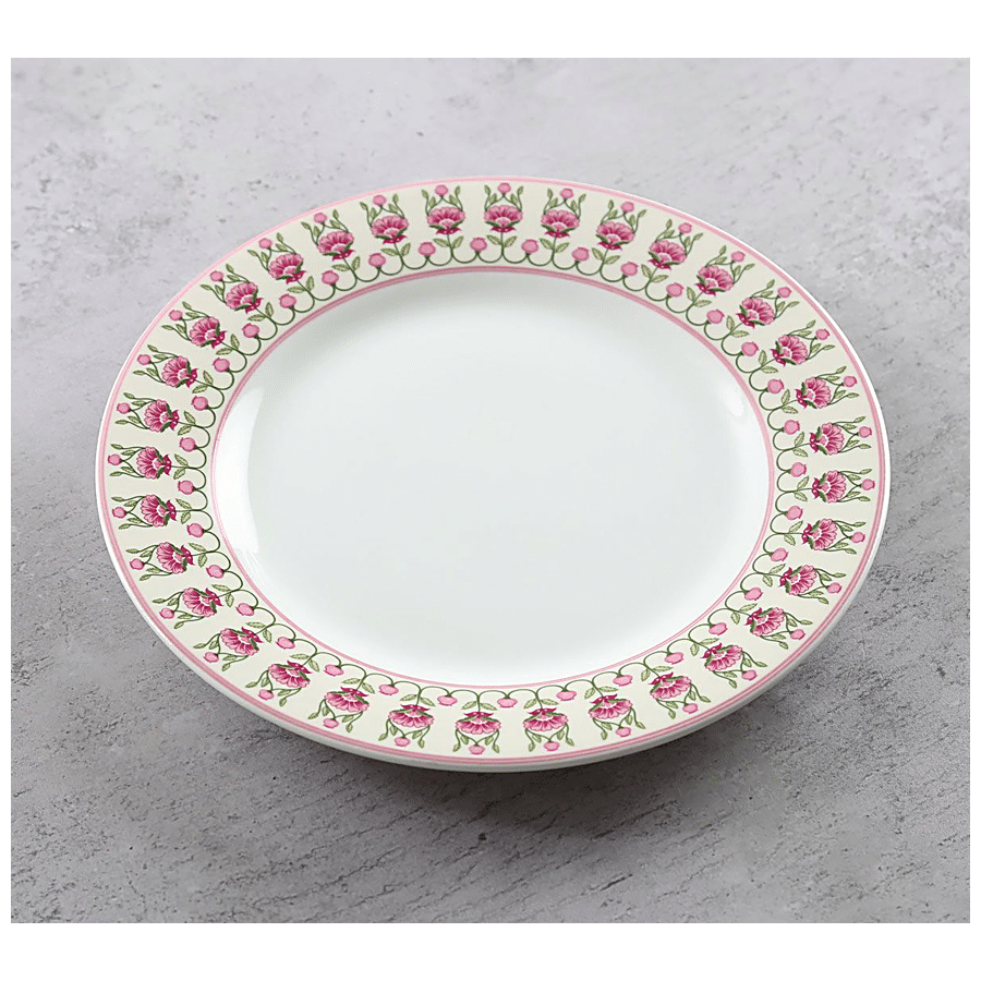 India Circus Ceramic Side Plate - Rose Mallow Moscheutos