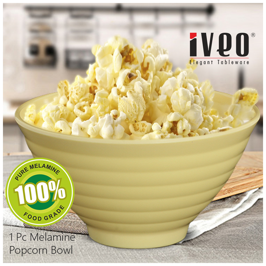 Iveo  100% Melamine Popcorn Bowl - Yellow