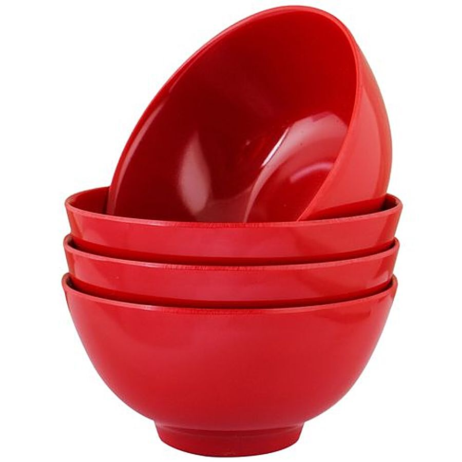 Iveo  100% Melamine Veg Bowl - Red