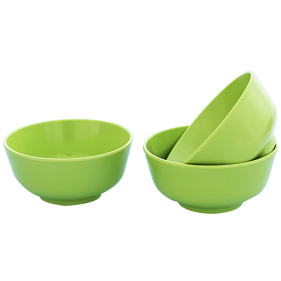 Iveo  100% Melamine Veg Bowl Set - Green