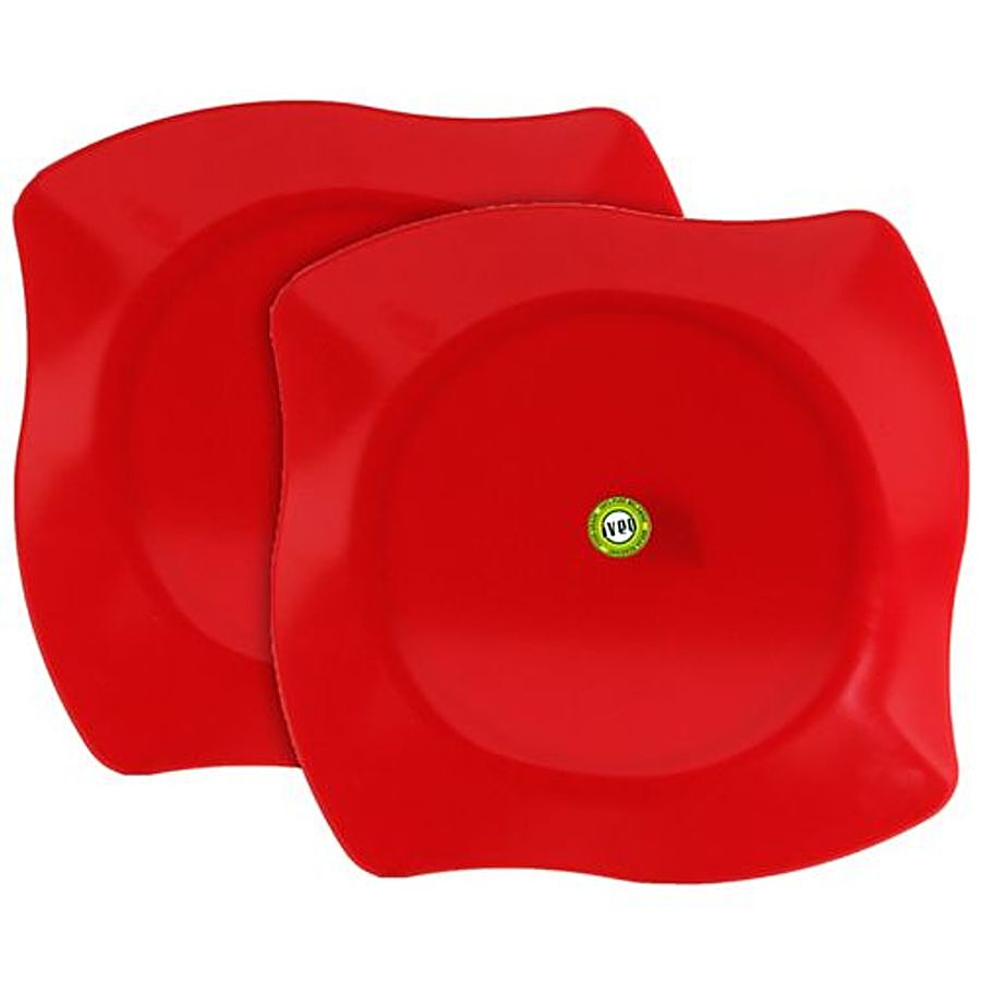 Iveo  Dinner Plate Set - 100% Melamine - Red