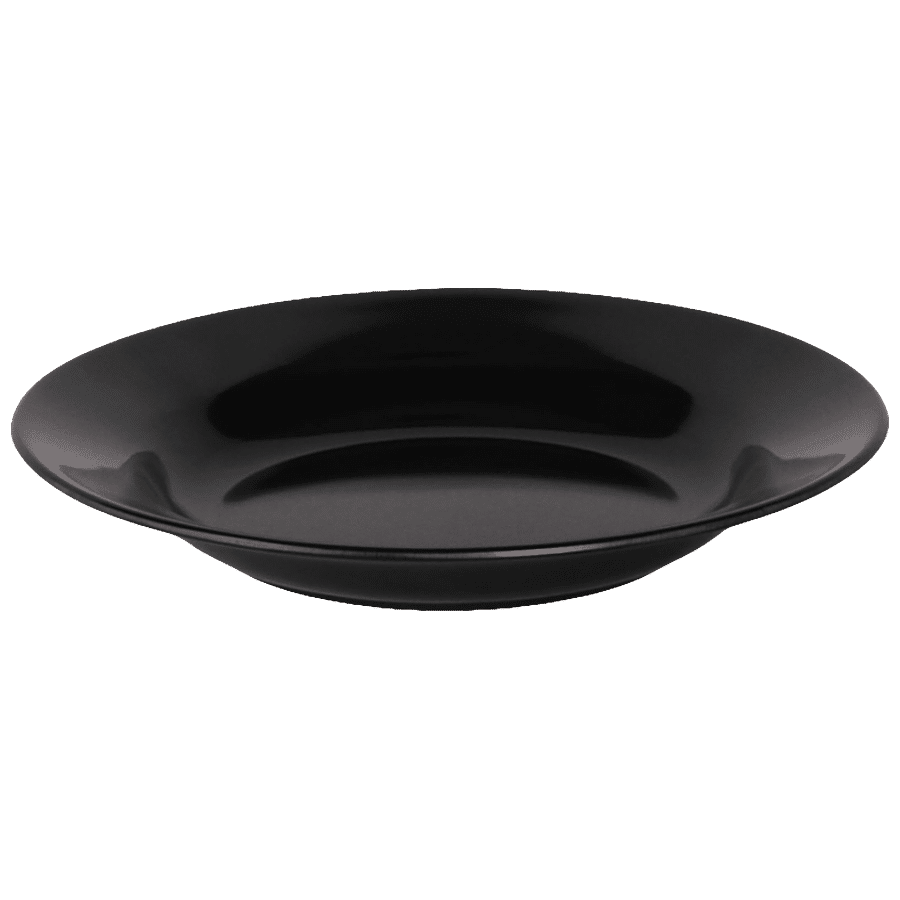 Iveo  Idli/ Noodles/Pasta Plate - 100% Melamine - Black