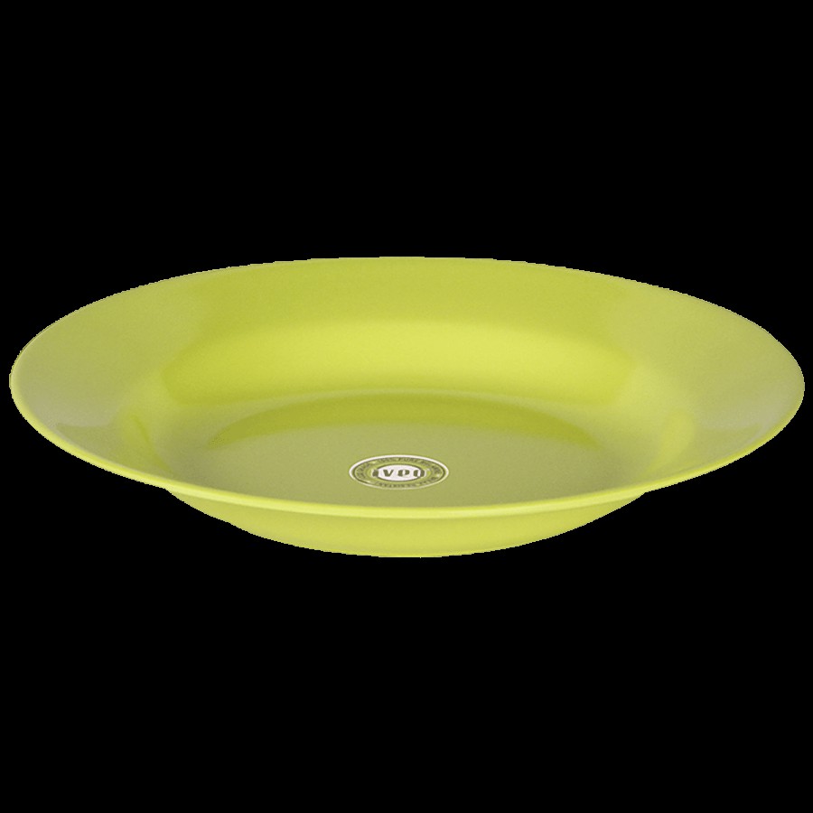 Iveo  Idli/ Noodles/Pasta Plate - 100% Melamine - Green