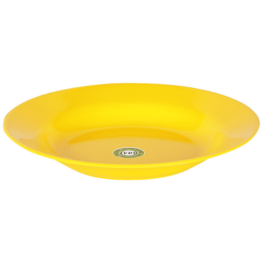 Iveo  Idli/ Noodles/Pasta Plate - 100% Melamine - Yellow