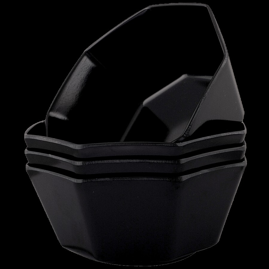 Iveo  Snack Bowl Set - 100% Melamine - Black