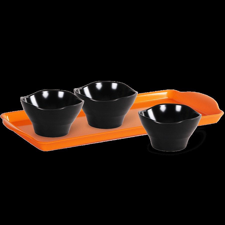 Iveo  Snack Bowl & Tray Set - 100% Melamine