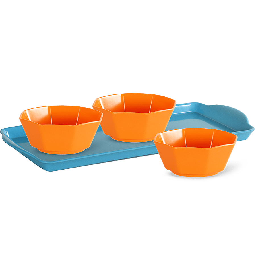 Iveo  Snack Bowl & Tray Set - 100% Melamine