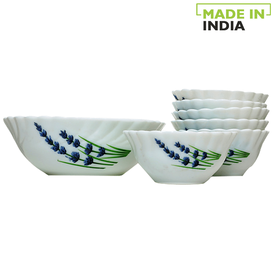 LaOpala Opalware Pudding Set - English Lavender