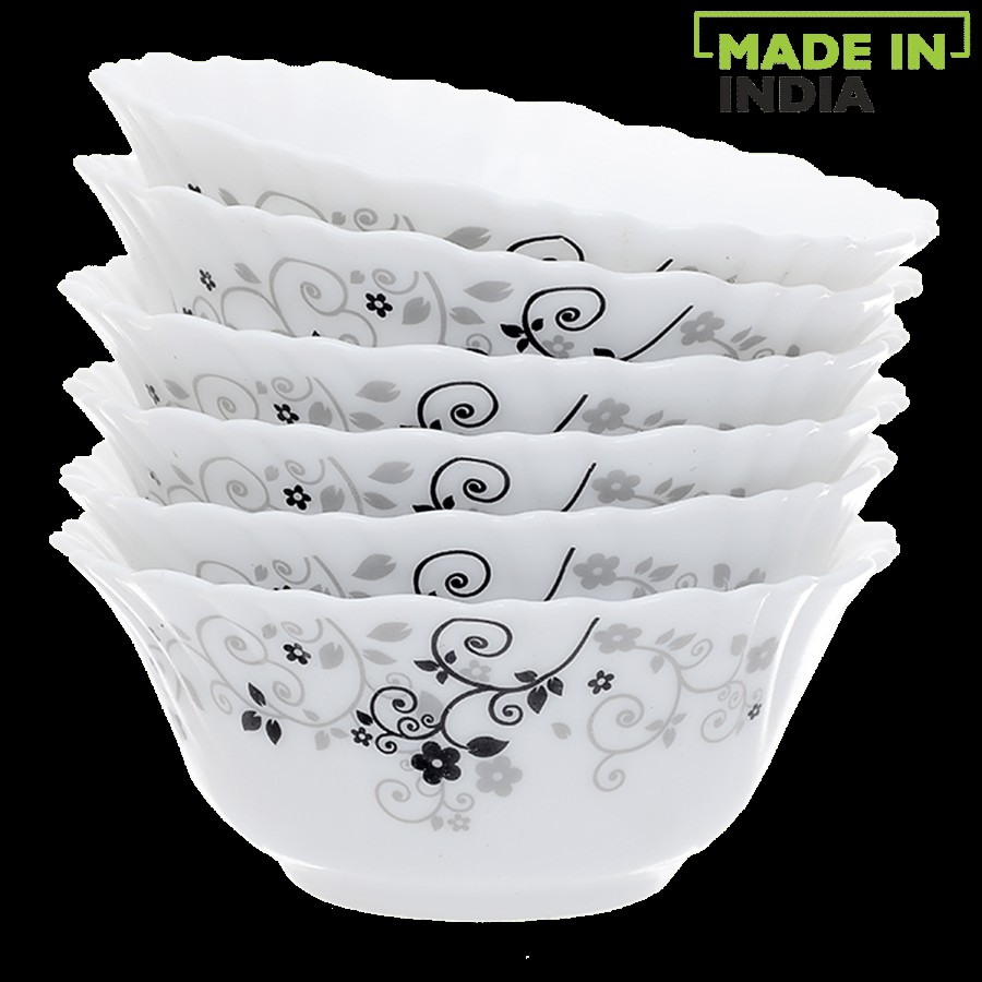 Laopala Diva Opalware Classique Snack Bowl Set - Mystrio Black