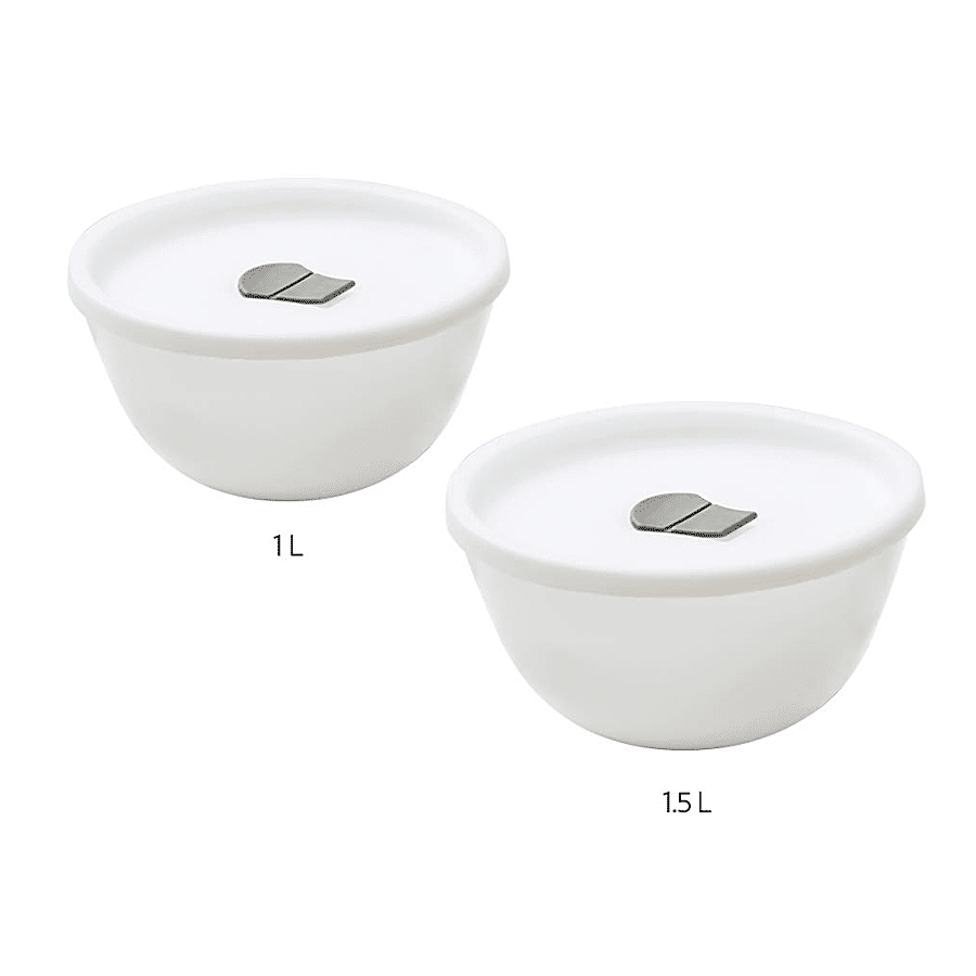 Larah by Borosil Bowl Set With Lid - Multipurpose