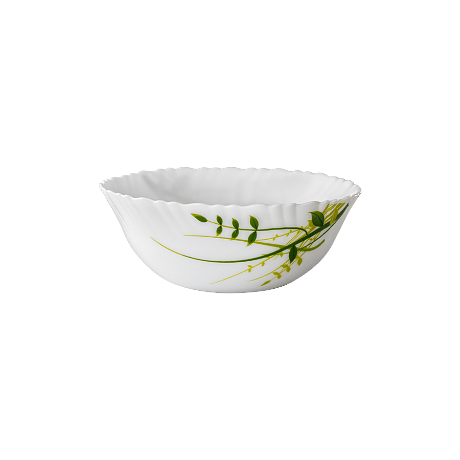 Larah by Borosil Green Hub Opalware Pudding Set - White