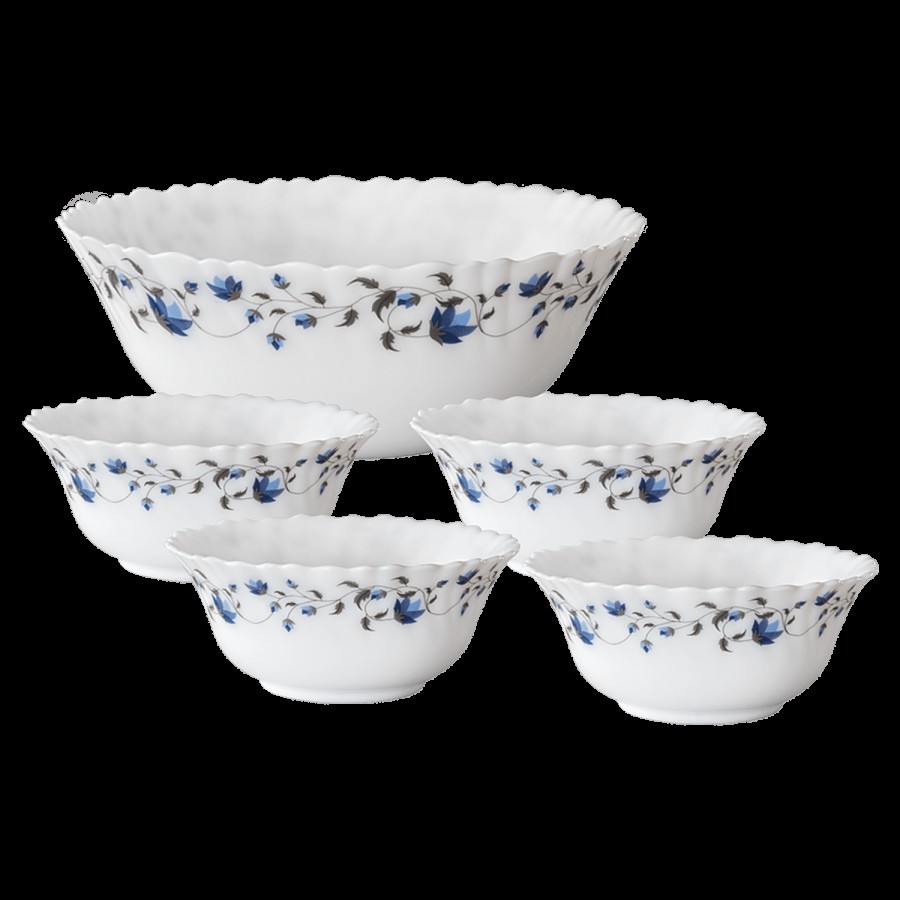 Larah by Borosil HeleNot Applicable Opalware Pudding Set - White