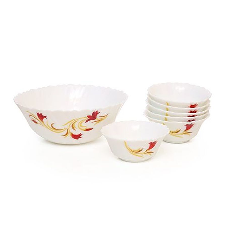 Larah by Borosil Pudding Bowl - White