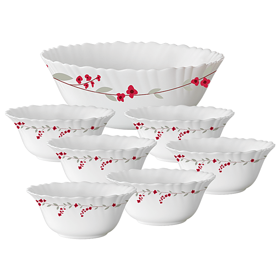 Larah by Borosil Verona Applicable Opalware Pudding Set - White