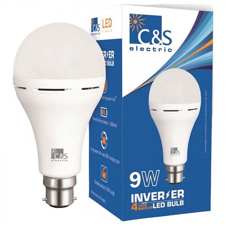 C&S Electric Inverter LED Emergency Bulb - 9 Watt