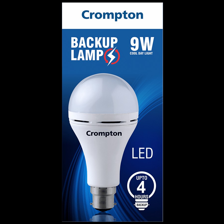 Crompton Rechargeable Emergency Inverter LED Bulb B22 9-Watt - White